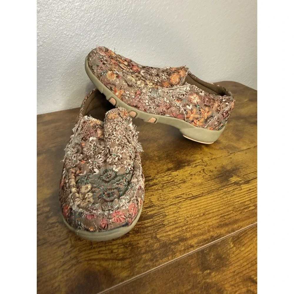 Roper Youth Toddler Floral Raw Hem Slip on Shoes Size 11 Western